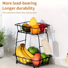 Simple vertical fruit tray kitchen storage rack iron