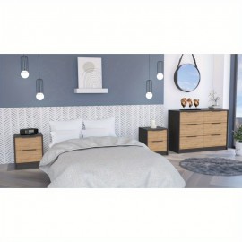 3-Piece Bedroom Set, Two Nightstands and Dresser