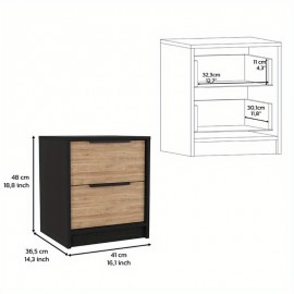 3-Piece Bedroom Set, Two Nightstands and Dresser