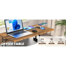 Farmhouse Square Coffee Table, Lift Top Coffee Table with Wireless Charging Station, Coffee Table with Large Hidden Storage Shelf for Living Room, 31.5 inch (80cm) D x 31.5  inch (80cm) W x 18 inch (45.7cm) H