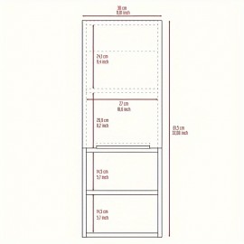 Mila Bathroom Cabinet, Two Internal Shelves, Two External Shelves, Single Door -White