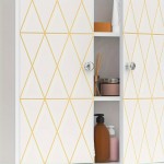 Bathroom Wall Cabinet Storage Cabinet Above Toilet, Bathroom Cabinet With Golden Decoration, Adjustable Shelves, Medicine Cabinet