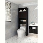 1pc Over The Toilet Storage Cabinet, Freestanding Toilet Cabinet With Door, Bathroom Accessories, Bathroom Storage And Organization