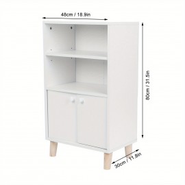 Bathroom Cabinet Multifunction Floor Cabinet with 2 Shelf Storage Home Furnitures