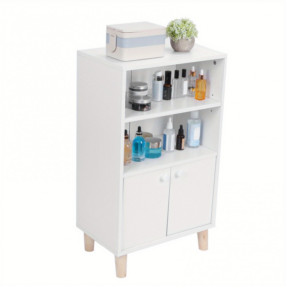 Bathroom Cabinet Multifunction Floor Cabinet with 2 Shelf Storage Home Furnitures