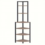 1pc 6-tier Corner Shelf, Bathroom Storage Rack, Cosmetics Storage Rack, Corner Bookcase, Corner Storage Rack For Home Organization