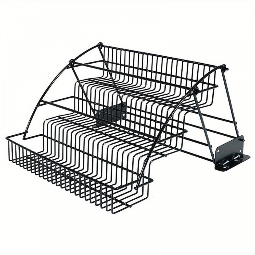 37*27*20cm 3 Tier Pull down Cabinet Spice Rack Organizer Free Standing Metal Storage Shelf for Kitchen Easy Clean