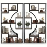 2X Bookshelf, 71inch 8 Tier Modern Tall Bookcase Shelf Storage Organizer with Metal Frame, Book Shelf for Living Room, Bedroom and Home Office