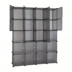 1pc 20 Cube Organizer, Stackable Plastic Cube Storage Shelves, Easy Assembly Stackable Clothes Storage Shelf, Durable Rack For Sundries, Household Storage Organizer For Rental House, Bedroom, Living Room, Home, Dorm, Entryway