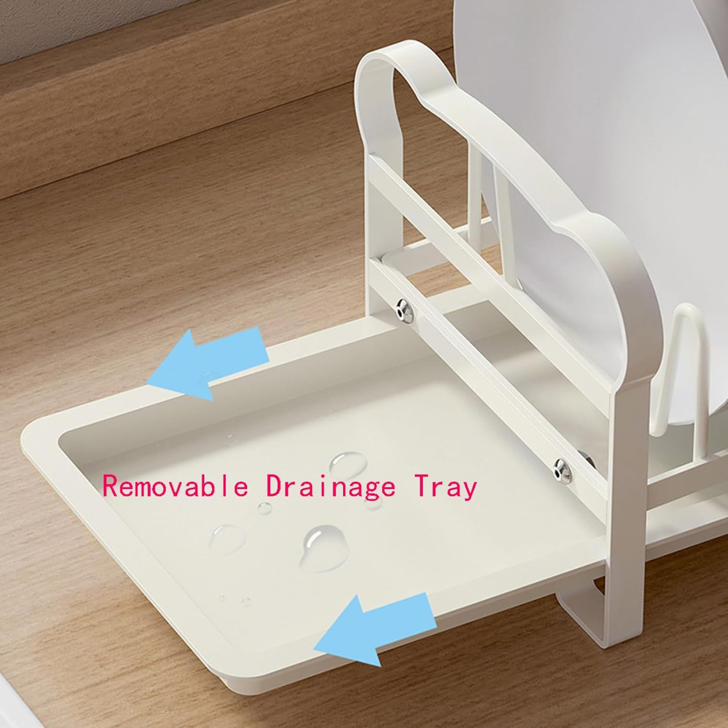 3 Tier Dish Rack, Countertop Drying Dish Tray Drainer, Multi-Functional Chopsticks Rack Storage Rack, Removable Drainer Tray details 1