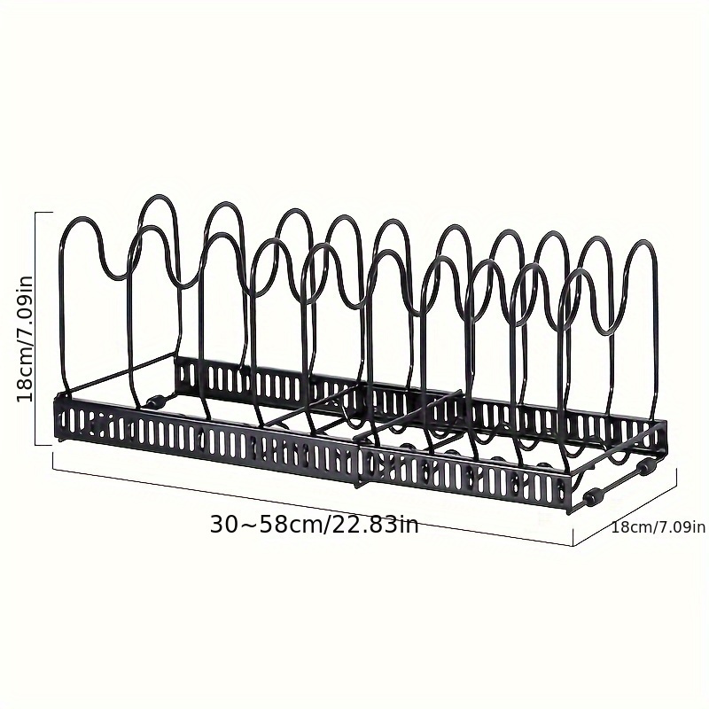 1pc adjustable kitchen pot rack cutting board cutting board pot cover storage rack multifunctional storage rack telescopic pot rack kitchen storage rack details 3