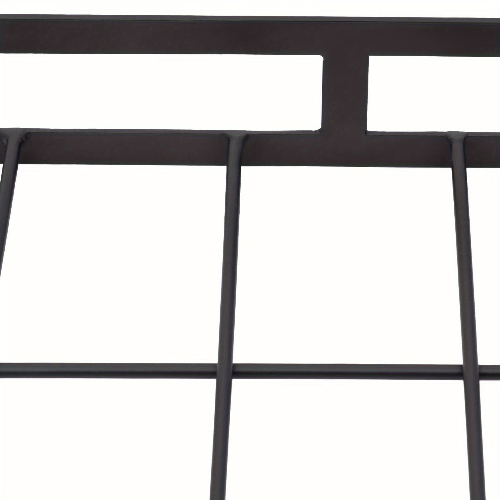 a contemporary kitchen ceiling rack with 12 hooks for hanging pots and pans finished in black designed for modern storage solutions details 0