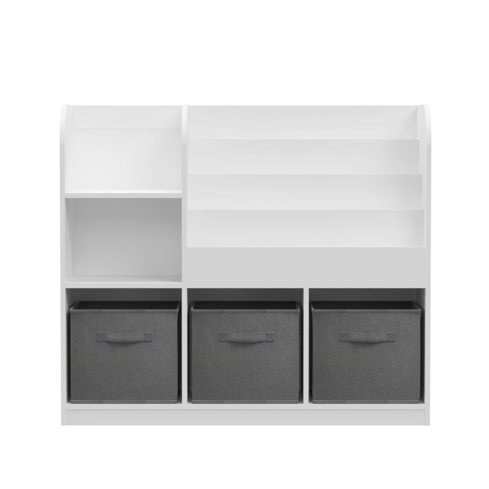 storage cabinet with 3 drawers bedroom nightstand living room toy storage cabinet storage display rack toy box book display rack toy house bookcase bookcase suitable for bedroom living room game room etc white gray details 3