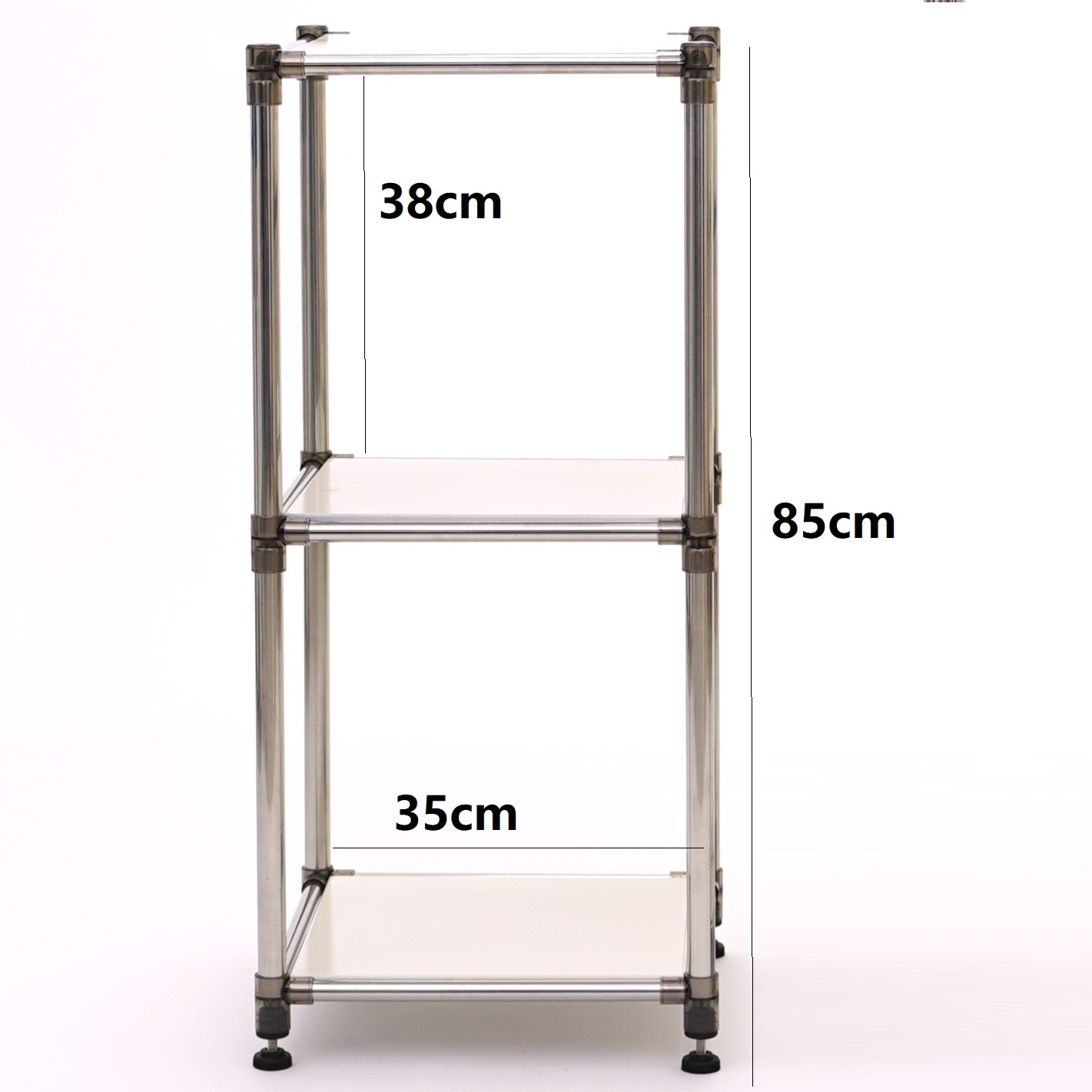 3 tier storage rack sturdy metal frame with adjustable shelves for home or office details 3