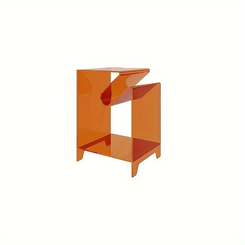 light luxury side table modern creative acrylic living room side table bedroom bedside table living room sofa small table orange details 5