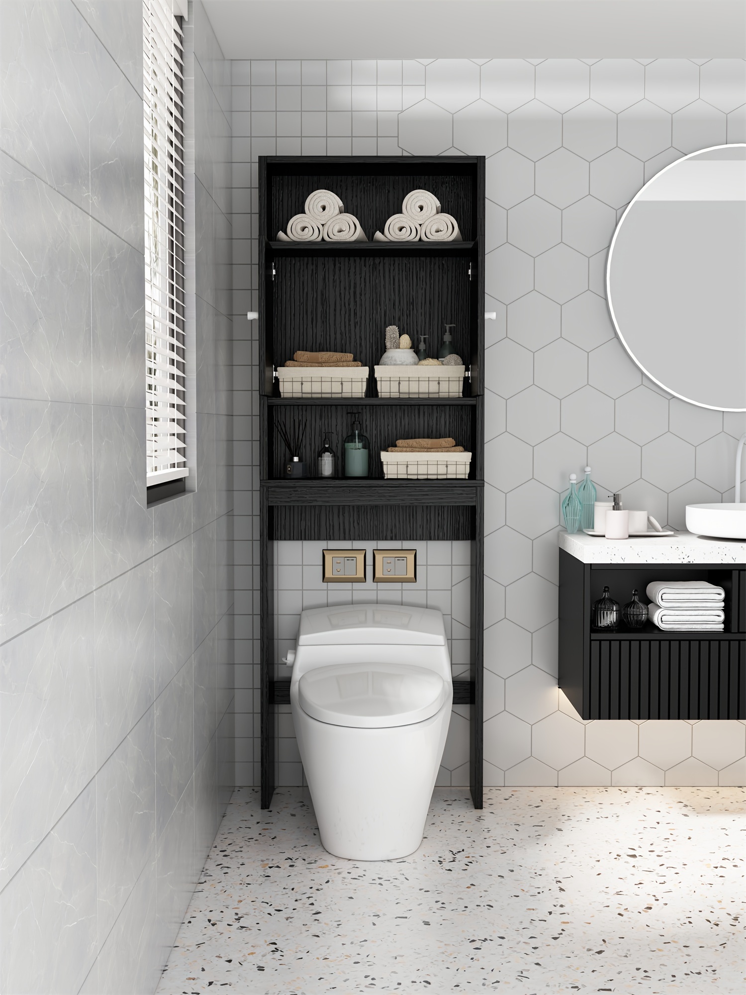 home bathroom shelf over the toilet bathroom   bathroom tollilet storage cabinet details 0