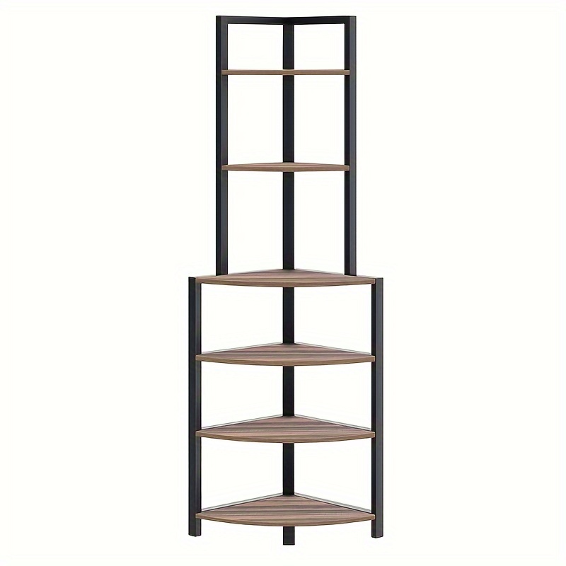 1pc 6 tier corner shelf bathroom storage rack cosmetics storage rack corner bookcase corner storage rack for home organization details 0