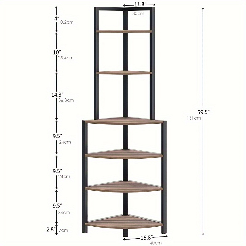 1pc 6 tier corner shelf bathroom storage rack cosmetics storage rack corner bookcase corner storage rack for home organization details 4